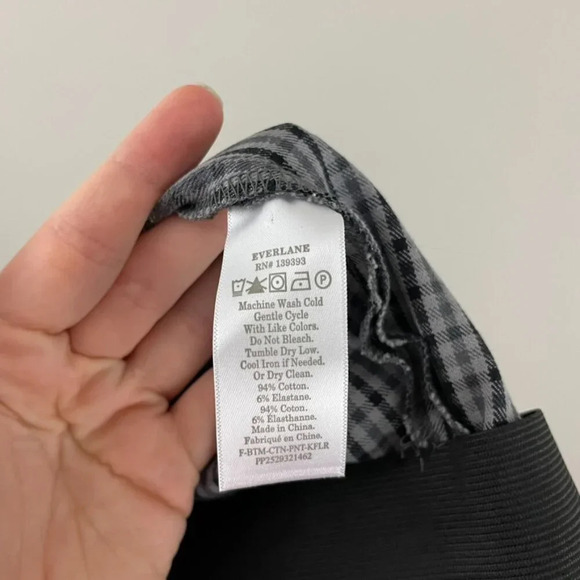 Everlane The Kick Cropped Plaid Work Pants Size 00 - Picture 4 of 7